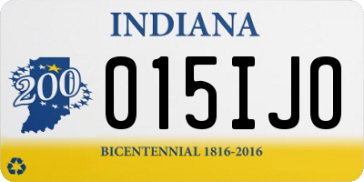 IN license plate 015IJO