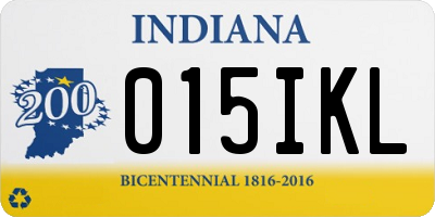IN license plate 015IKL