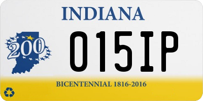 IN license plate 015IP