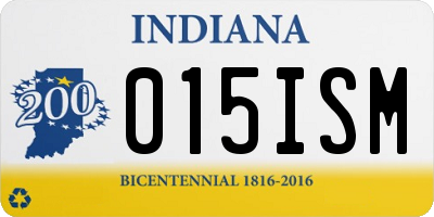 IN license plate 015ISM