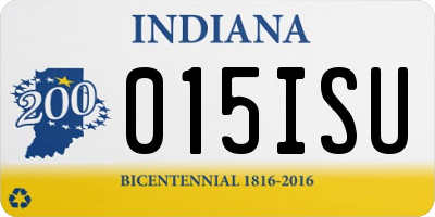 IN license plate 015ISU
