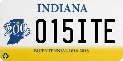 IN license plate 015ITE