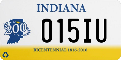 IN license plate 015IU