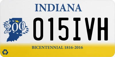 IN license plate 015IVH