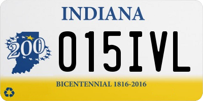 IN license plate 015IVL