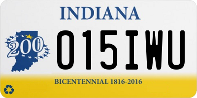 IN license plate 015IWU