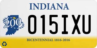 IN license plate 015IXU