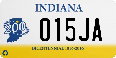 IN license plate 015JA