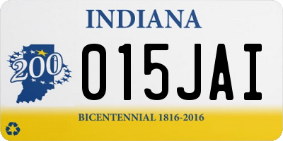 IN license plate 015JAI