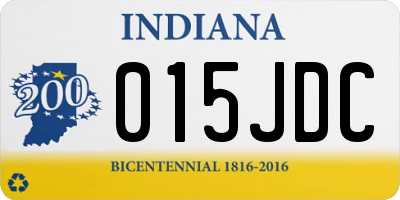 IN license plate 015JDC