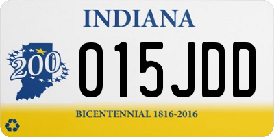 IN license plate 015JDD