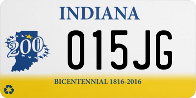 IN license plate 015JG