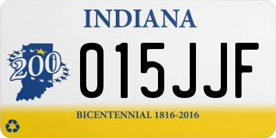 IN license plate 015JJF
