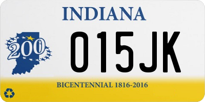 IN license plate 015JK