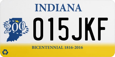 IN license plate 015JKF