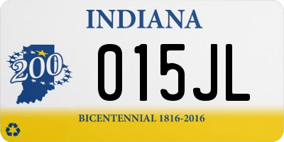 IN license plate 015JL
