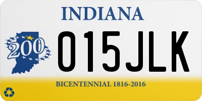 IN license plate 015JLK