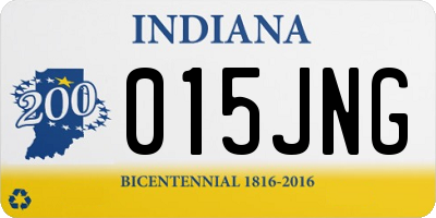 IN license plate 015JNG