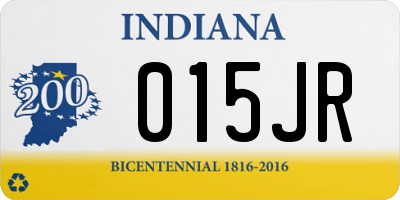IN license plate 015JR