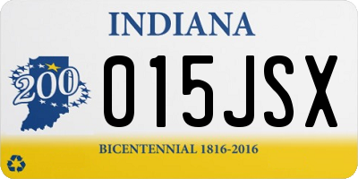 IN license plate 015JSX