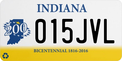 IN license plate 015JVL