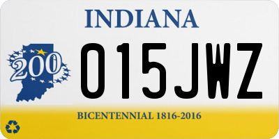 IN license plate 015JWZ