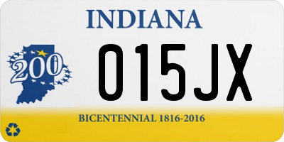 IN license plate 015JX