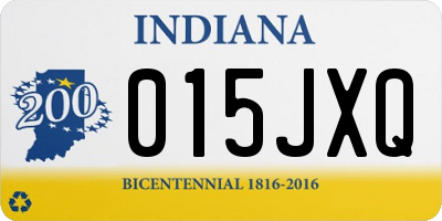 IN license plate 015JXQ