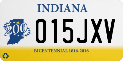 IN license plate 015JXV