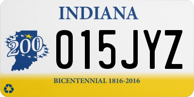 IN license plate 015JYZ