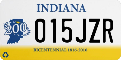 IN license plate 015JZR