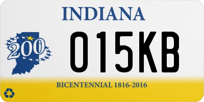 IN license plate 015KB