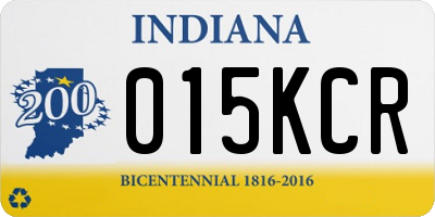 IN license plate 015KCR