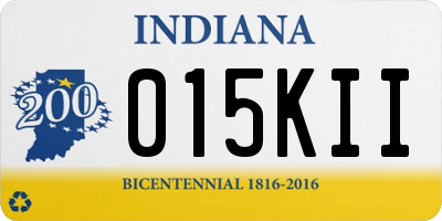 IN license plate 015KII