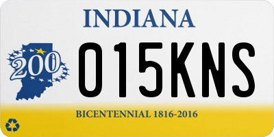 IN license plate 015KNS