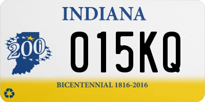 IN license plate 015KQ