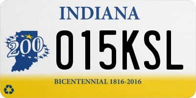 IN license plate 015KSL