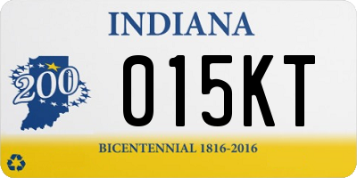 IN license plate 015KT