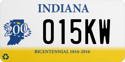 IN license plate 015KW