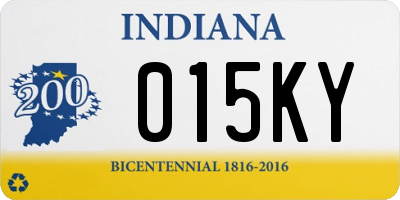 IN license plate 015KY