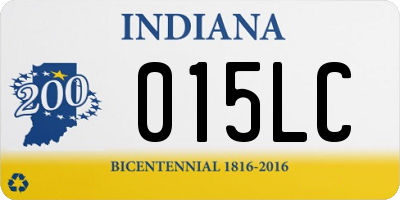 IN license plate 015LC