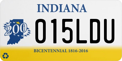 IN license plate 015LDU