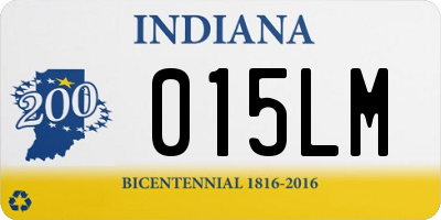 IN license plate 015LM