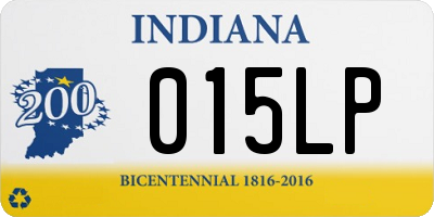 IN license plate 015LP