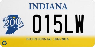 IN license plate 015LW