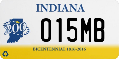 IN license plate 015MB
