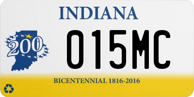 IN license plate 015MC