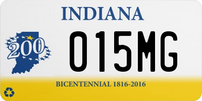 IN license plate 015MG
