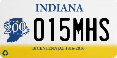 IN license plate 015MHS