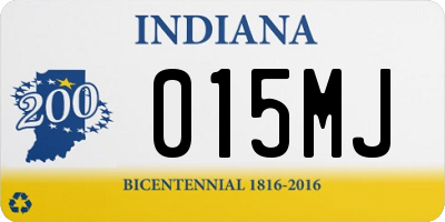 IN license plate 015MJ